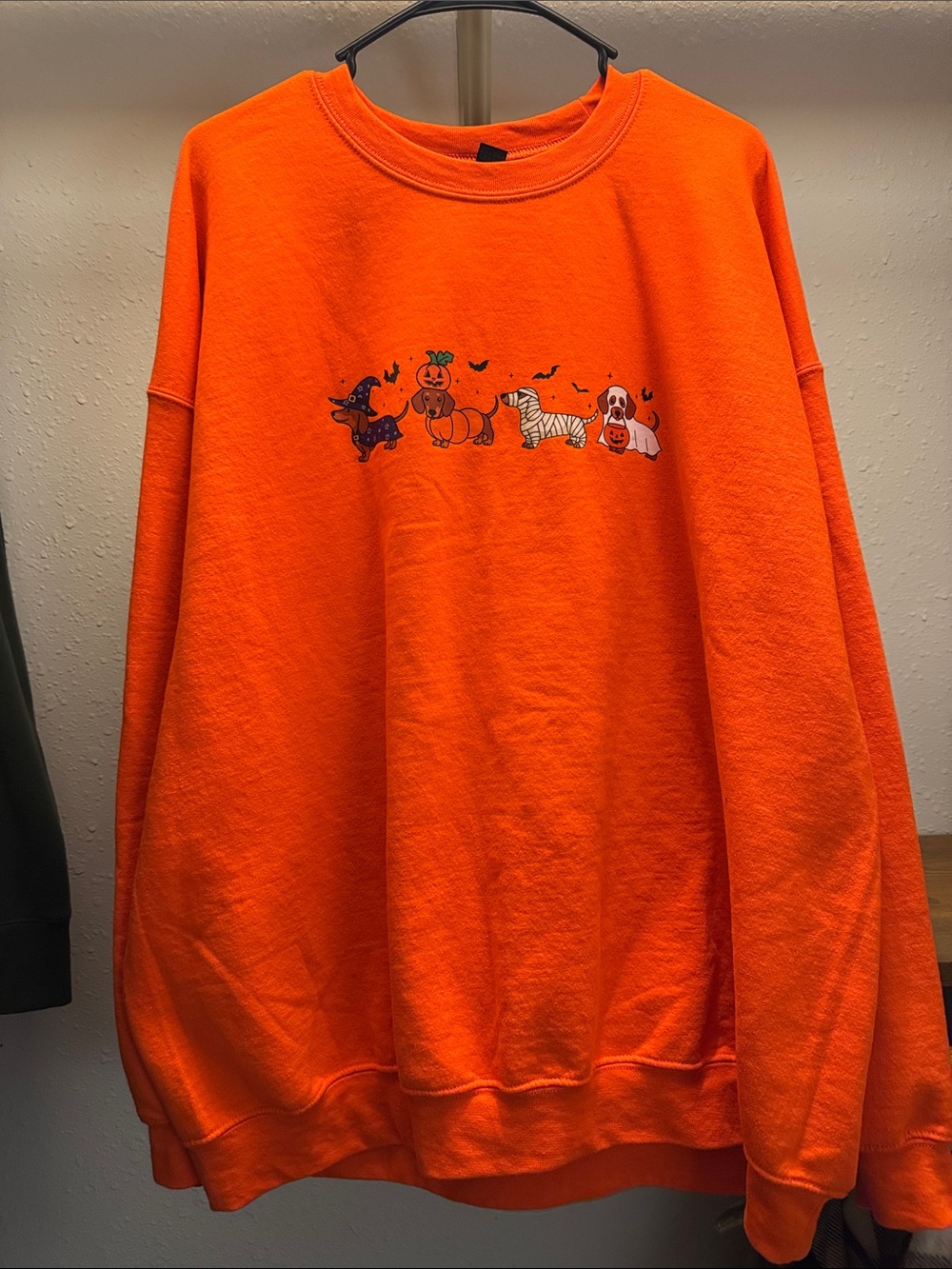 Orange Halloween Graphic Crewneck Sweatshirt